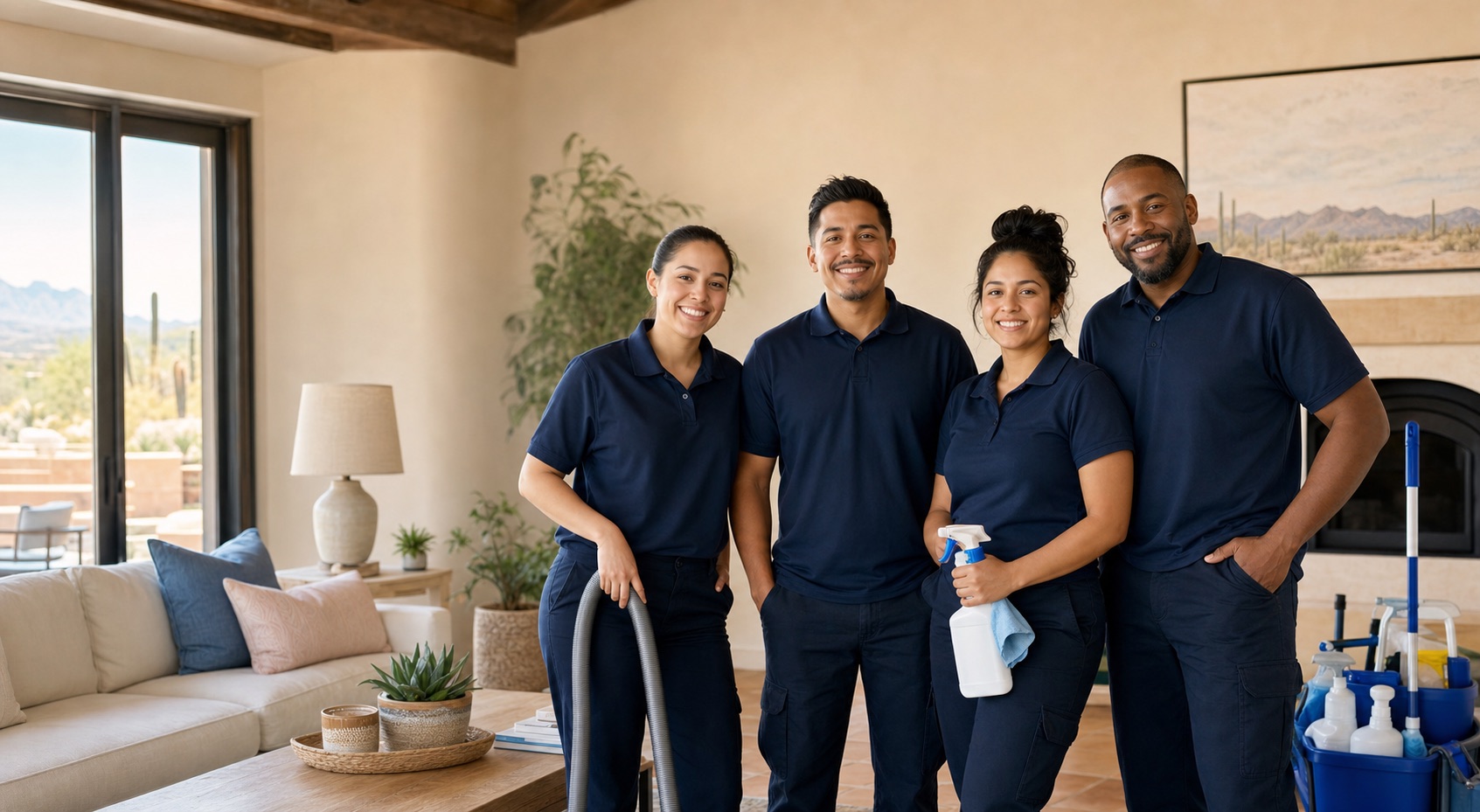 Residential cleaning team ready to serve Tucson homeowners