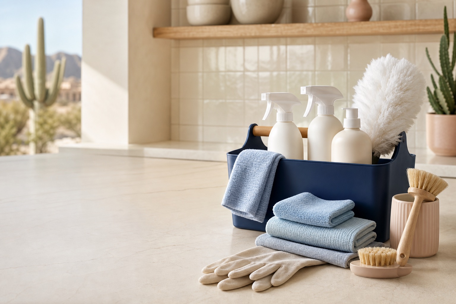 Organized cleaning supplies