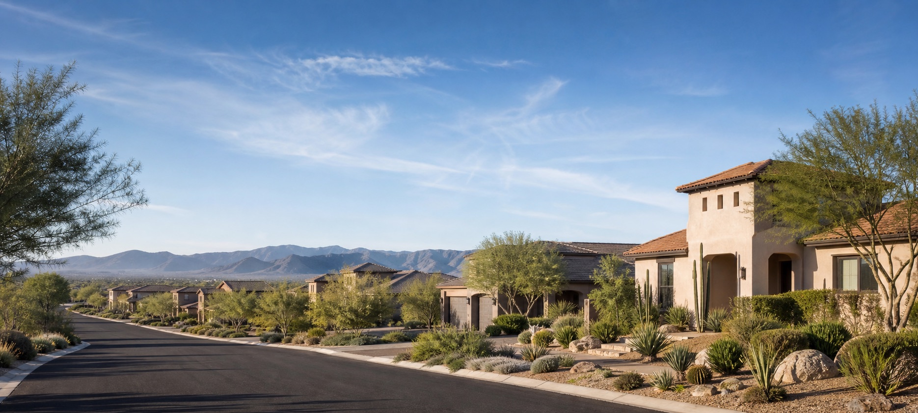 Marana home with Southwestern desert landscaping
